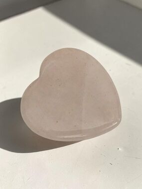 Heart-Rose Quartz Palm Stone